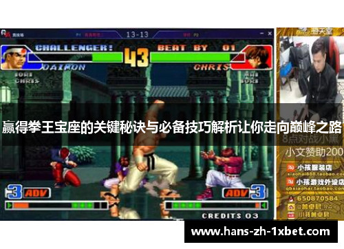 赢得拳王宝座的关键秘诀与必备技巧解析让你走向巅峰之路